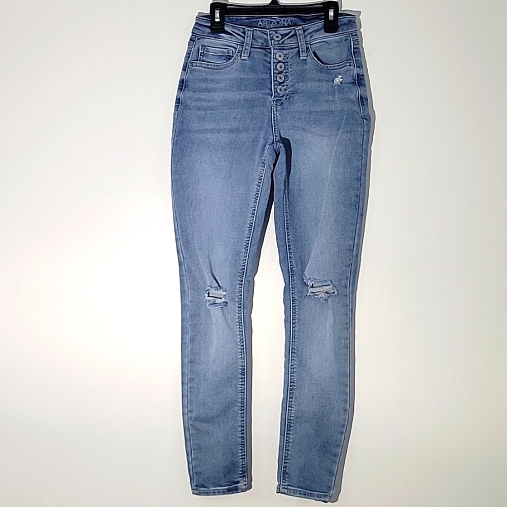 Arizona Jean Co Hi Rise Skinny Jeans for Women with Buttons Size 3 - Picture 1 of 12